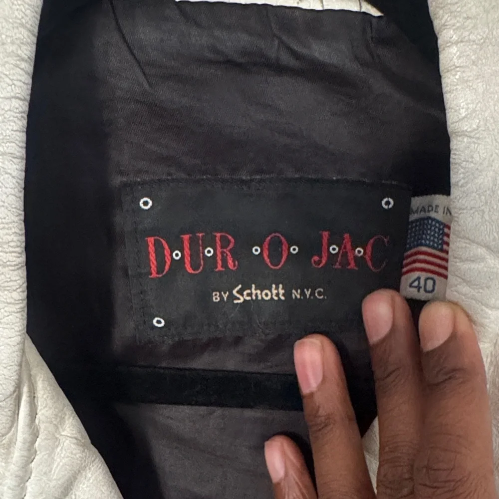 Vintage Schott NYC Durojac Fringed Leather Motorcycle Jacket - Picture 2 of 4